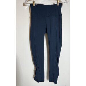 Lululemon Capri Length Leggings Ruched Dark Blue Women’s Size‎ 4